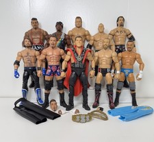 Mattel WWE Elite Figure Lot Used Lawler Theory Austin AJ Bryan Farooq  Angel