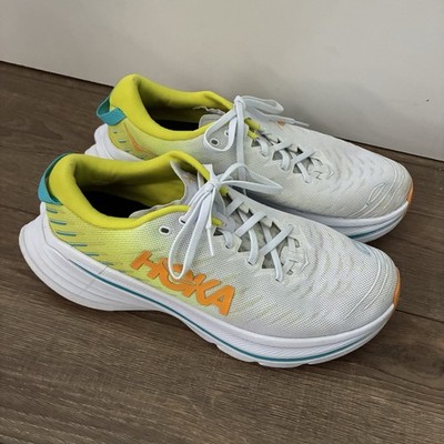 Hoka Bondi x Men White and Yellow Running Shoes Sneakers , Size 10