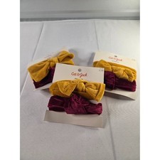 NWT Cat  Jack Baby Headbands Mustard Burgundy 0-12M Lot Set of SIX Headbands