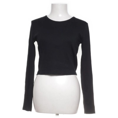 Pull & Bear, Langarmshirt, Größe: L, Schwarz, Einfarbig, Rippenstrick #pSq