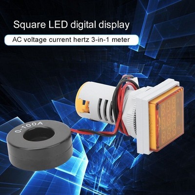 Multifunction Digital Meter Square 3-Digit Display AC Voltage Current