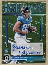 2023 OPTIC BRENTON STRANGE RC HOLO HASH MARKS ROOKIE AUTO CARD NO. HM-2 JAGUARS. rookie card picture