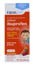 3 Boxes Equaline Ibuprofen, Infants', 50 mg Concentrated Drops, Berry Flavor 1oz