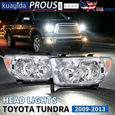 Driver Passenger Pair Headlight With Level Adjuster For 2009-2013 Toyota Tundra