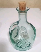 Vintage Canadian Green Glass Maple Syrup Jug