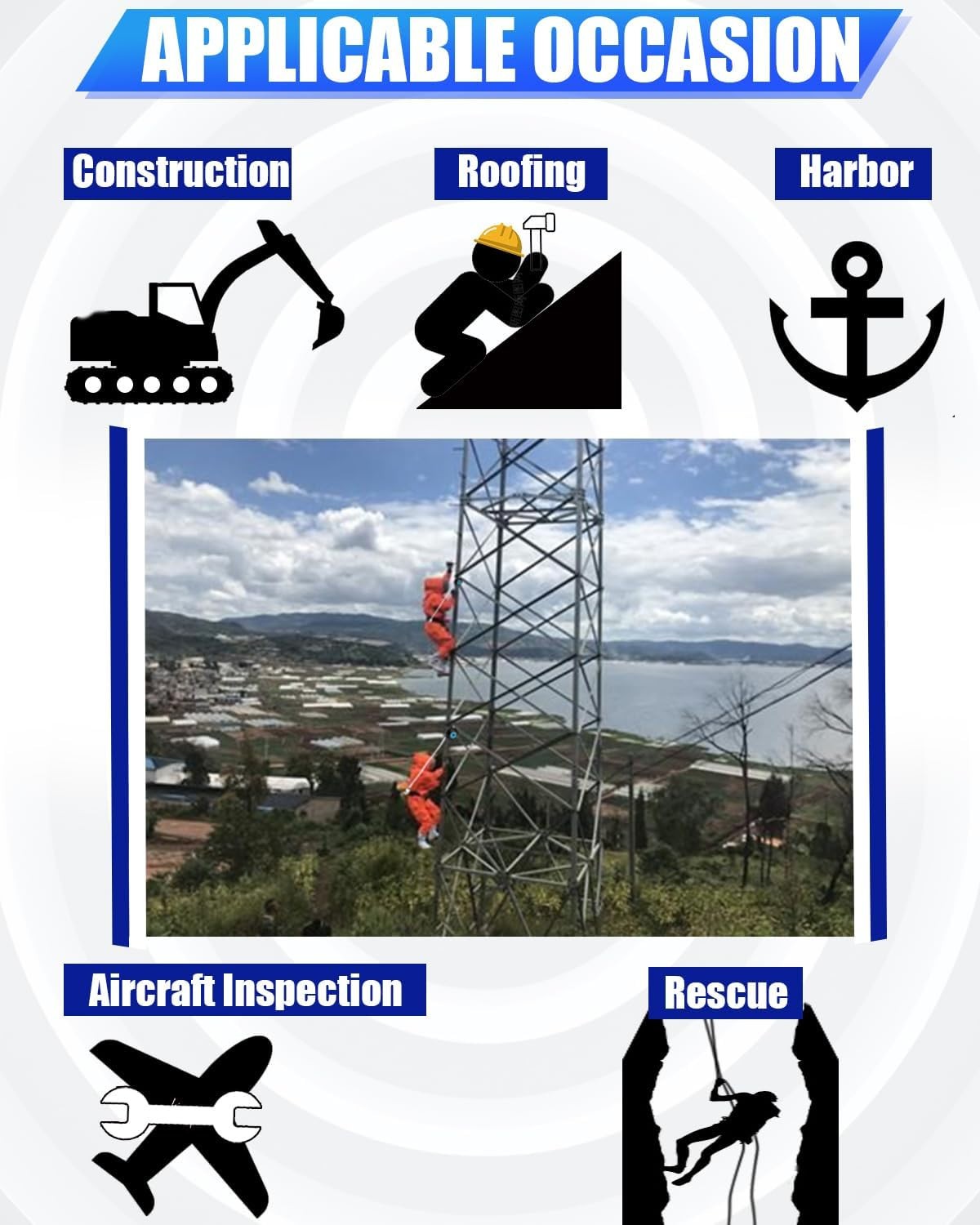 🔥 SHEMIOR 33FT Web Self Retracting Lifeline, No Tangle Lightweight Housing SR