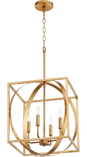 4Lt Cube/Sphere Pendant - Gl - Picture 1 of 1