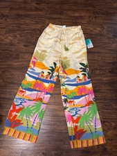 True Destinations Palazzo pants Tropical NWT Sz:S
