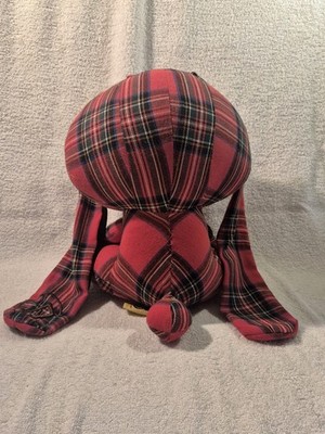 Taito Chax GP Gloomy All Purpose Rabbit Bunny Plush Red Check
