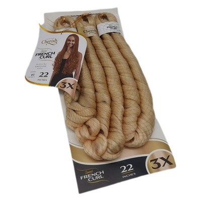 Cherish Spirale French Curl, 55,9 cm, 3 x Häkelhaar-Zöpfe, Farbe - 613