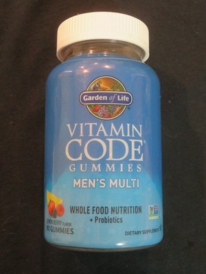 Garden Of Life Vitamin Code Gummies Mens Multi + Probiotics Lemon Berry 90 Count