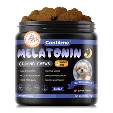 Melatonin for Dogs, 90 Chews Calming Treats for Small and Large Dogs with Val...