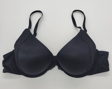 Maidenform Underwire T-Shirt Bra Natural Boost Black Shaping Demi Size 34B