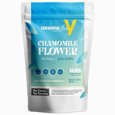 Yellow.fit Chamomile, Loose Leaf 100 Tea Bags The Finest Blooms from Croatia
