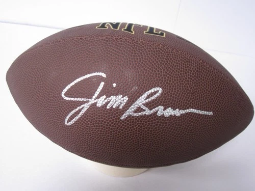 Jim Brown Signed Full-size Football Browns Hall Of Fame With COA (Authenticated)