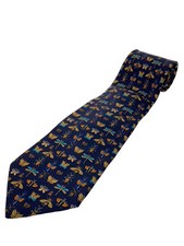 Salvatore Ferragamo Men's Silk Nylon Tie with Insect Print