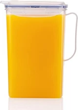 Water Jug Plastic Pitcher  BPA Free Plastic Pitcher Flip Top Lid 2 Quarts, Clear