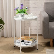 Beistelltisch Rund Metall Balkontisch Klein Metall Couchtisch Nachttisch Sofa...