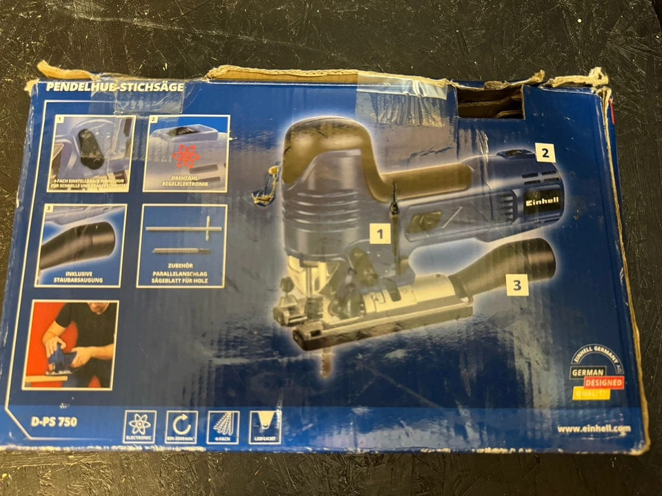 Einhell Pendelhub Stichsäge D-PS 750 Drehzahl-Regelelektronik 750W 22mm Hubhöhe - Bild 3 von 4