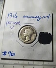 1916 P Mercury Dime %90 Silver