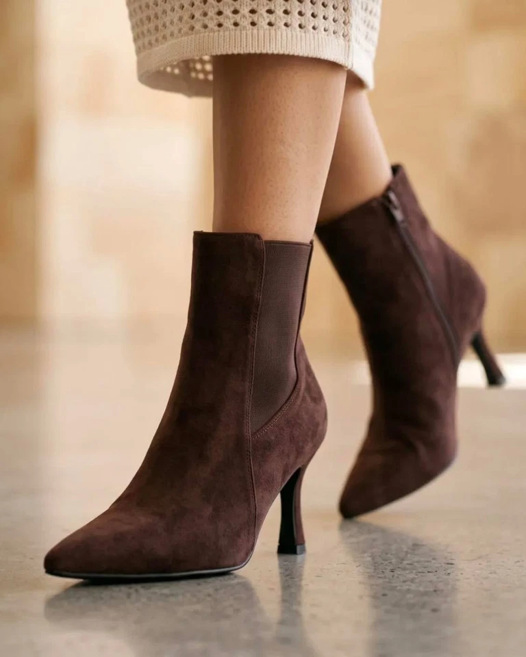 Bottines "Sylvianne" marron - Photo 1/4