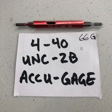 Accu-gage 4-40 Unc-2b Plug Thread Gage Double End Gono-go