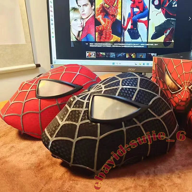 Máscara de disfraces Spider-Man Tobey Maguire tocado facial completo usable utilería de Halloween