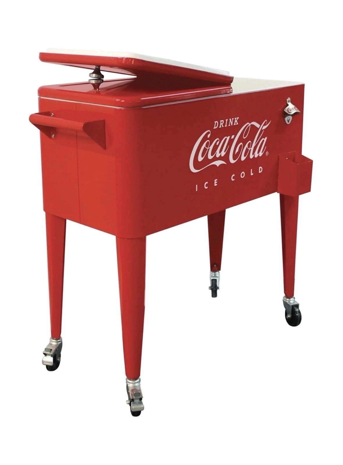 Leigh Country CP 98121 80 Quart Coca-Cola Ice Cold Cooler, Red Standard