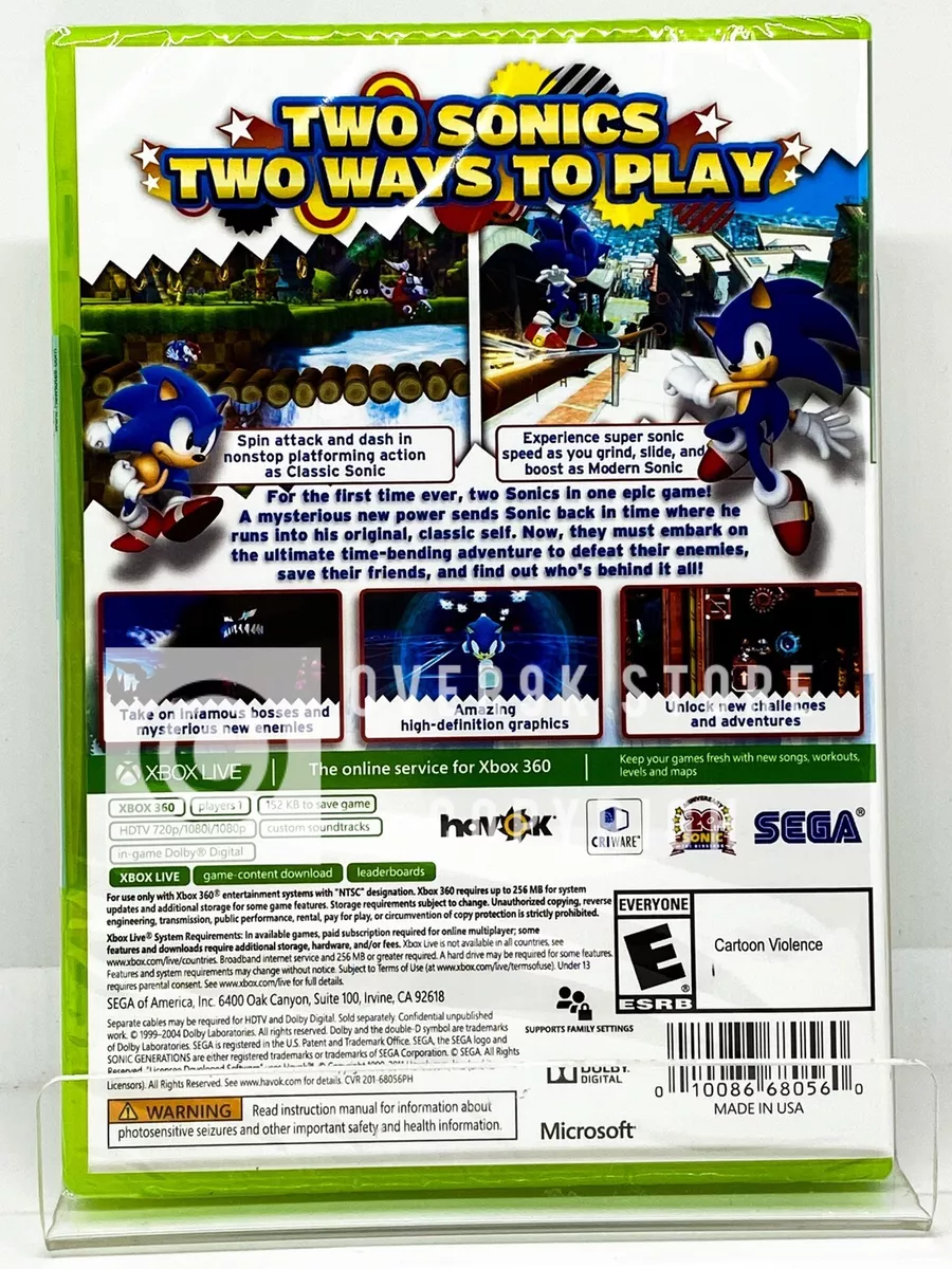 Sonic Generations - Xbox 360, Jogo de Videogame Xbox 360 Usado 90810415