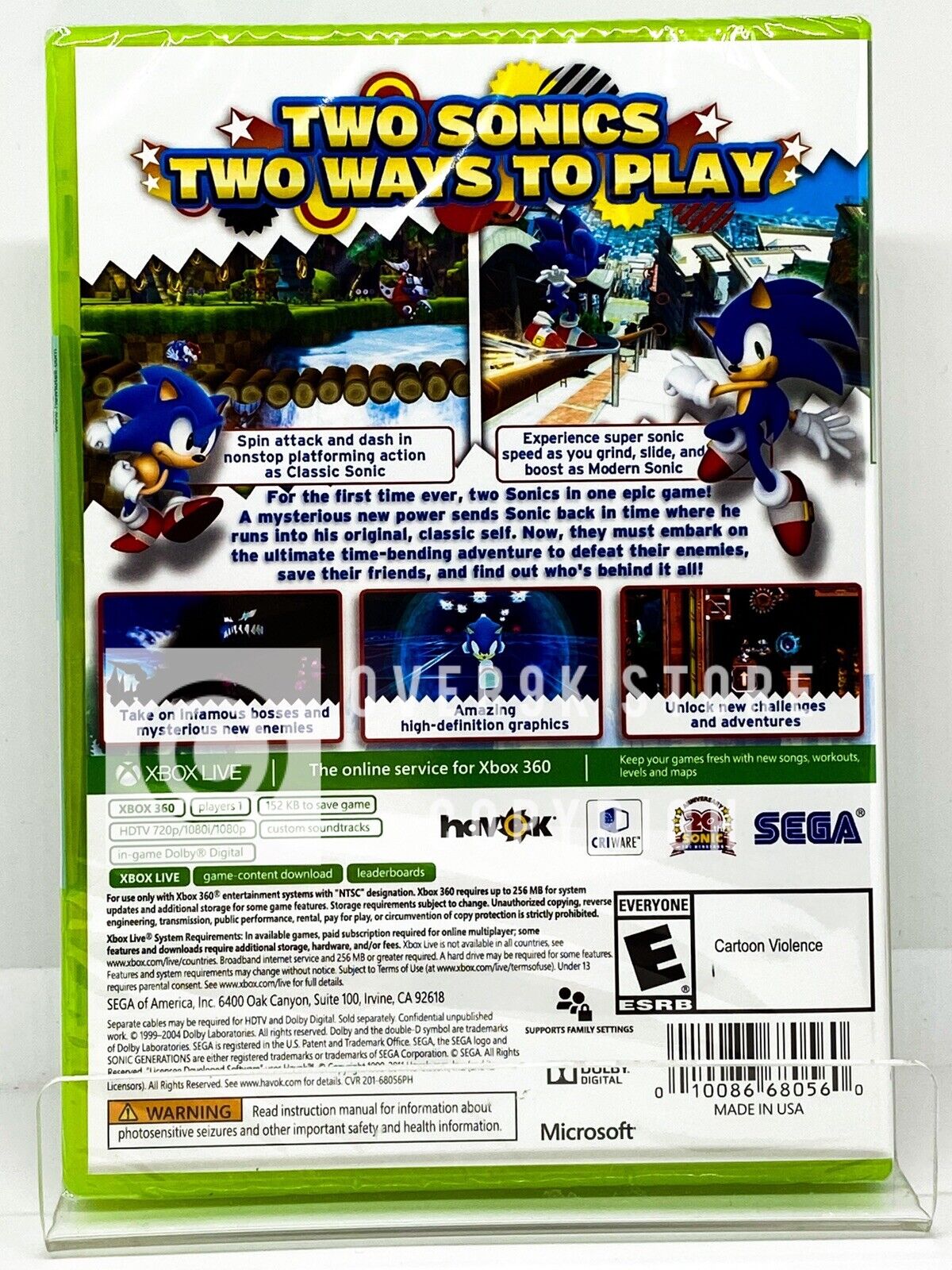 Jogo Sonic Generations Xbox 360 Ntsc Em Dvd Original - Escorrega o Preço