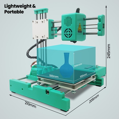 Odnowiona drukarka 3D Easythreed X2 zielona dla początkujących, magazyn w Wielkiej Brytanii - Zdjęcie 2 z 9