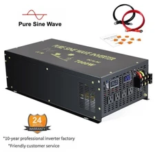 7000W Pure Sine Wave Inverter  36VDC to 110/220VAC Car/Home Solar Power Off-Grid