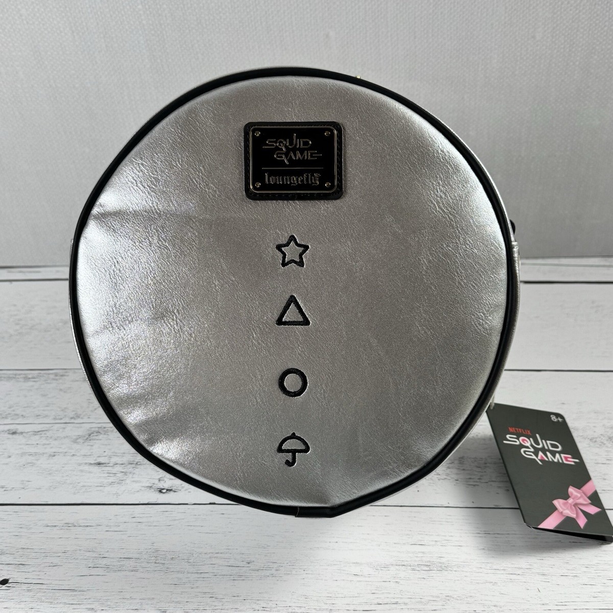 【Loungefly】Squid Game Dalgona Candy Tin Crossbody Squid Game Dalgona Candy Tin Crossbody Bag With Coin Bag