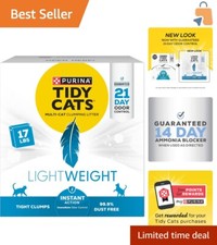 Low Dust Lightweight Clumping Cat Litter by Purina - 17 lb Box for Odor Control