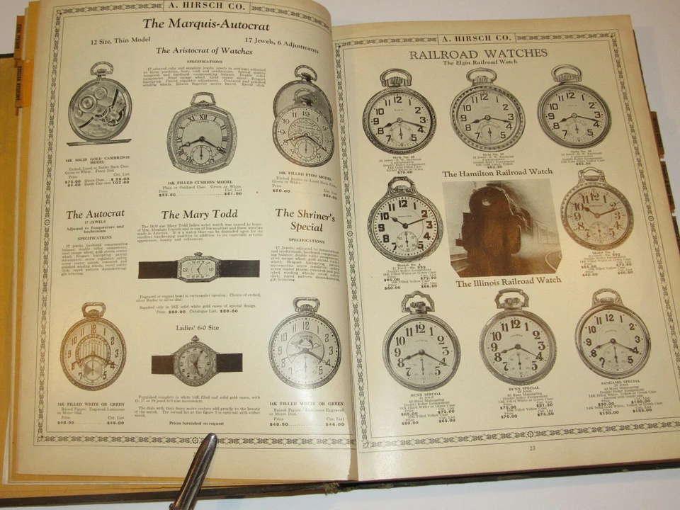 VTG 1927 JEWELRY STORE WHOLESALE CATALOG! POCKET WATCHES/WRISTWATCHES/RINGS&MORE - Image 4 of 4