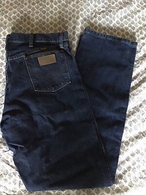 Wrangler Tough Dark Blue Men's Work Jeans 36 x 34  New