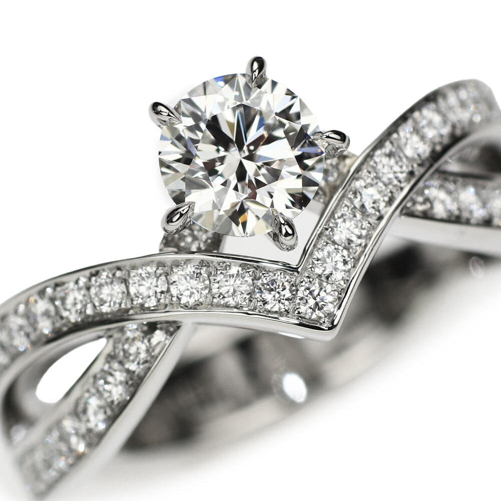 CHAUMET ショーメ リング Pt950 48 4807224N0001 Chaumet Pt950 Diamond Ring 0.50ct D VVS1 3EX Josephine Amour