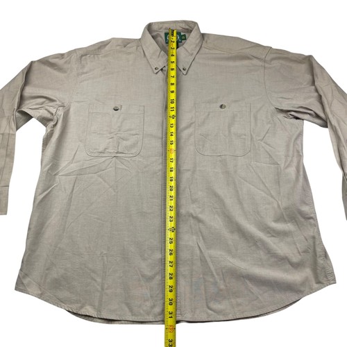 Cabela's Men’s 100% Cotton L/S Safari Work Button Shirt Khaki/Tan/Beige • XL - Picture 4 of 7