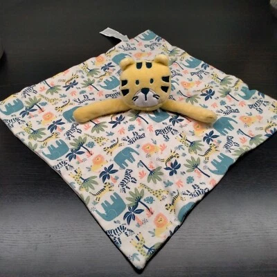 Doudou Tigre Jaune Jungle Carré In Extenso By Auchan - Photo 1/3