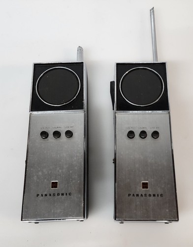 Vintage Set Panasonic Walkie-Talkie RJ-6 Transceiver 27.085 ungetestet