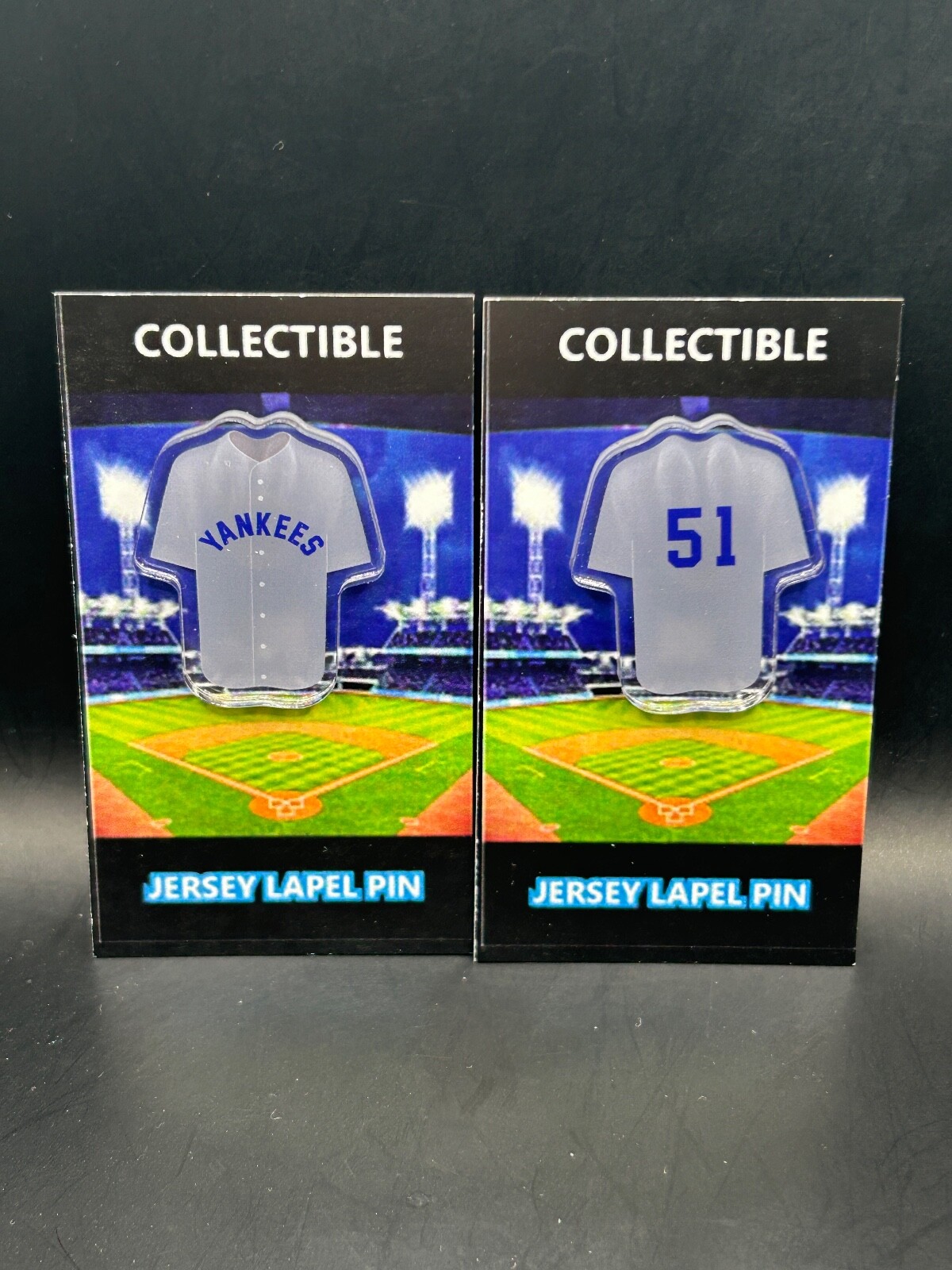 New York Yankees Bernie Williams throwback styled jersey lapel pins-Numbah 51