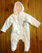*Gorgeous* M&S Petit Bebe/ 3-6 mths/ 17lb 10oz/ Pink Snowsuit/ bunny rabbit/ VGC