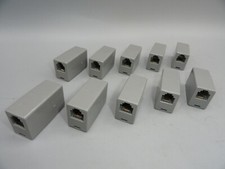 RJ11 Straight Telephone Phone Cord Cable Line Adapter Inline Coupler GRAY 10X