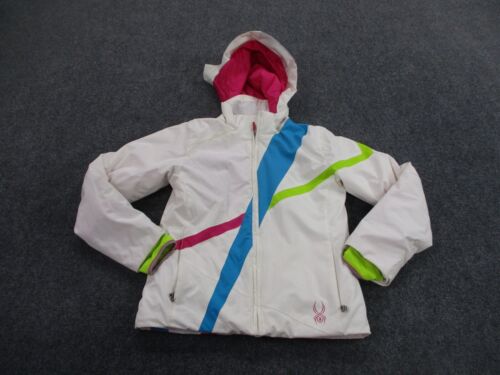 Spyder Jacket Girl 14 White Puffer Athletic Hiking Ski Lightweight Camping Youth - Picture 2 of 12