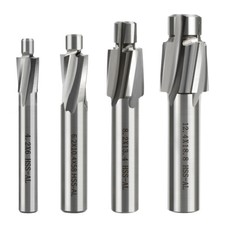 1/5/7PCS HSS Counterbore End Mill M3-M16 4 Flute Pilot Slotting Tool for Milling