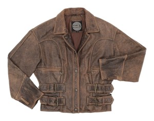 jaqueta biker vintage em couro