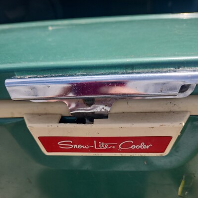 Vintage Coleman Snow-Lite Green Metal Cooler Latch Broke | eBay