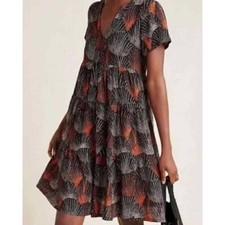 Maeve Tanya Tiered Swing Tunic Dress Anthropologie XS
