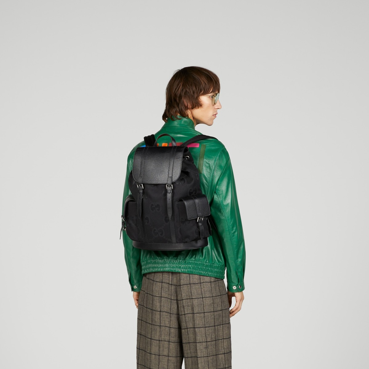 NEW GUCCI 678829 UNISEX ALL BLACK SIGNATURE JUMBO GG CANVAS NEW GUCCI 678829 UNISEX ALL BLACK SIGNATURE JUMBO GG CANVAS
