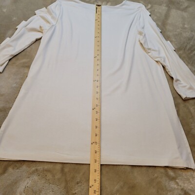 ZENERGY CHICOS Womens Sz 3 Shirt Off White 3/4 Sleeves RN804192 | eBay